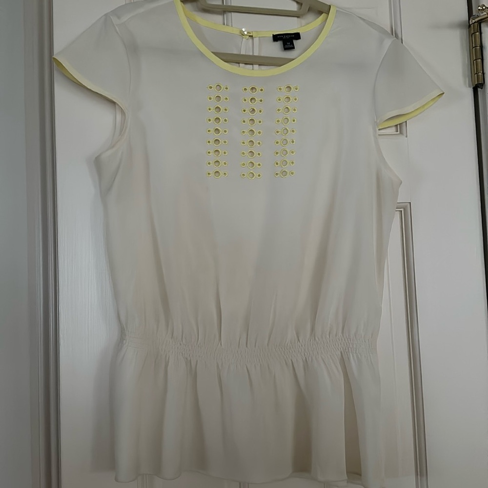 White and Yellow Blouse